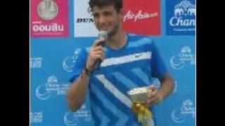 Grigor Dimitrov vs. Konstantin Kravchuk 6-1, 6-4 Bangkok 19.09.2010.