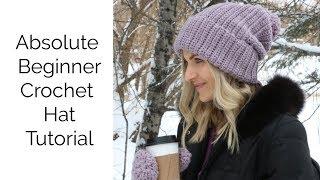 Absolute Beginner Crochet Hat - Matches Mitten