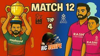Fight for Top 4 - Bengaluru vs Rajasthan RCB  RR | IPL 25 Real Cricket Swipe RCPL Auction Mode