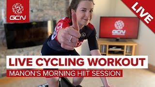 LIVE Cycling Workout | Manon's Morning Interval Training Session - StayHome & Cycle #WithMe