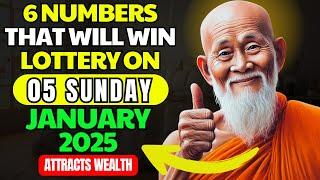 Lucky Numbers: 6 NUMBERS TO WIN JACKPOT LOTTERY on Saturday 4th January 2025 | Buddhist Teachings