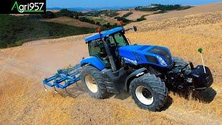 HARD CONDITIONS: NO-STOP HYDROPNEUMATIC RIPPER/CULTIVATOR DI RAIMONDO HAMMER 5m | NEW HOLLAND T8.390