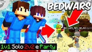 NOVO Servidor de BEDWARS com 1v1 Solo 2v2 e Party para Bedrock e Java