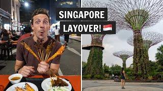 The BEST 21 hour layover in SINGAPORE!  (Gardens by the Bay, trying satay, & MORE!)