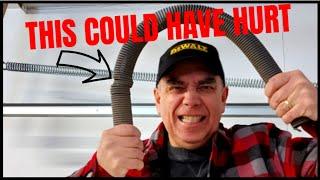 Broken Spring on Garage Door Repair // Plus Installing Safety Cables