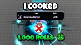 Testing NOODLE LUCK ┃Is It Real?┃20M+ Aura At 1k Rolls 