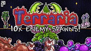 Plantera is just AWFUL with 10x enemy spawns! (Terraria Episode 15)