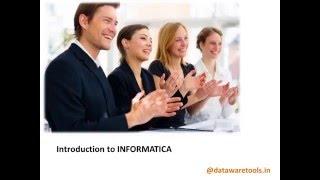 Introduction to informatica - informatica training in chennai