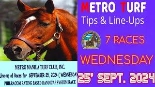 MMTCI LIVE RACING TIPS FOR WEDNESDAY SEPTEMBER 25, 2024 | 2:00 PM START | 7 RACES