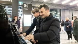 Henri and young prodigy Olivier boogie piano jam.