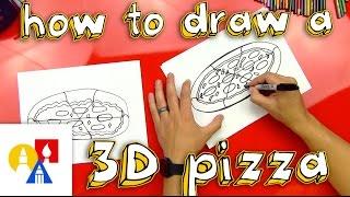 How To Draw A 3D Pizza