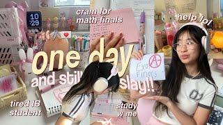 How I STUDY 24hrs BEFORE AN EXAM (and still get an A) STUDY VLOG ₊˚⊹cramming, intense