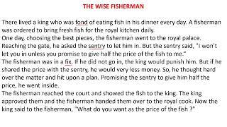 The wise fisherman | How to read english story | Short english story | Vocabulary | Translation