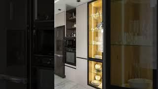 Проект угловой кухни с островом-барной