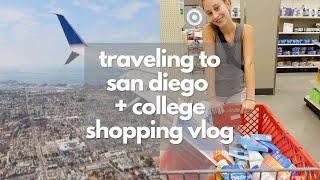 vlog: traveling to san diego & shopping for dorm room