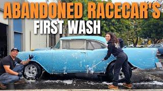 Our 1956 Chevy Drag Car Cleaned Up GOOD – Super Satisfying Wash