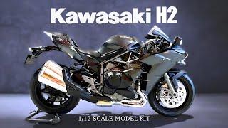 SIMPLE BUILD | Step By Step | Kawasaki Ninja H2 Carbon Tamiya 1/12 Scale Model Kit