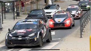 WRC Cars On Public Roads - Dangerous Overtaking & Sound Rallye Poland 2024