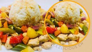 Try this for your dinner or lunch! RICE & CHlCKEN VEGES recipe by Glezl