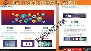 how to create responsive website in wordpress || wordpress elementor responsive || avadh tutor