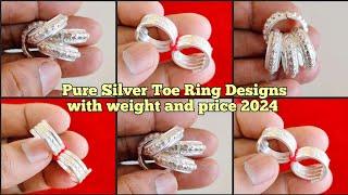 pure Silver Toe Ring Designs with Price & weight 2024