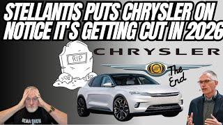 Chrysler Being Cut Again As Brands Being Shut Down In 2026
