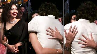 Vijay Deverakonda TIGHT HUGS To Saanvi Meghana at Pushpaka Vimanam Pre Release | Filmylooks