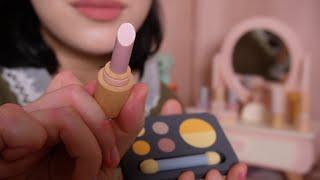 ASMRㅣ달그락 나무로 만든 화장품으로 메이크업ㅣWooden Makeup🪵