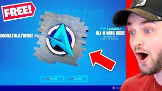 *FREE* Ali-A Spray in Fortnite! (Ali-A Icon Skin) 