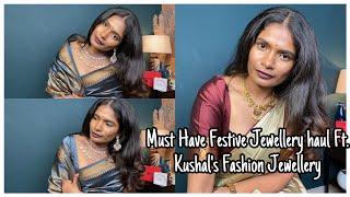 Must Have Festive Jewellery haul Ft. Kushal's Fashion Jewellery | nayalooks | Navya Varma