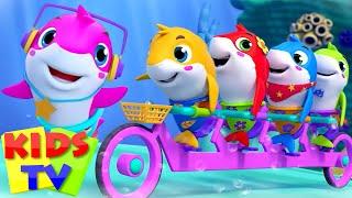 Five Little Sharks Went Swimming One Day | Nursery Rhymes & Baby Songs | Super Supremes | Kids Tv