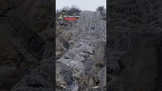 Frozen ice wall, Gilgit Baltistan️ #shorts #viral #winter #hunza #viralshorts