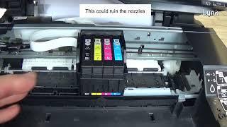 Simple way to clean the Epson print-head nozzles with a damp cloth