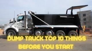 Dump truck top 10 things you need to know before starting in the business.