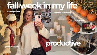 PRODUCTIVE FALL VLOG  realistic day at home, running errands, new healthy habits & fav fall recipes