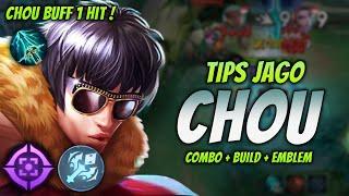 CARA MAIN CHOU BUFF ! BUILD & EMBLEM CHOU TERSAKIT 2024 ! | CHOU EXP LANE GAMEPLAY