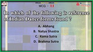 which of the following is reference of Indian Dance forms found , Mazaa108  , RA Bagha , MCQ