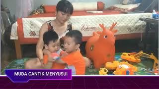 IBU MUDA CANTIK MENYUSUI KAKAK ADIK    breastfeeding Tandem