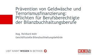 Webinar "Prävention von Geldwäsche und Terrorismusfinanzierung"