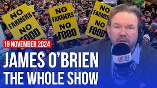 Thousands of farmers descend on Whitehall | James O’Brien - The Whole Show