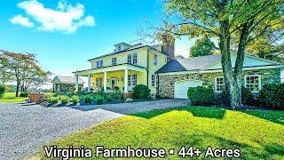 Virginia Farmhouse For Sale | 44+ Acres | Virginia Land For Sale | Stucco Farmland | Mountains