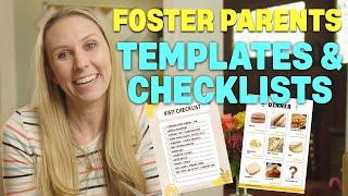 These are the Foster Parent Templates and Checklists I use all the time!