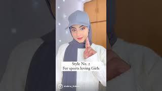 3 Styles with Attached Cap Hijab | Casual Hijab Style | Hijab Style for Sports Girls #hijabstyle