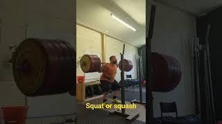 Squat or squash, only Paul Smith flexible & fast enough to evade a 300kg squat fail 