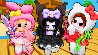 MY BESTIES & I Play MM2 As CUTE SANRIO PLUSHIES