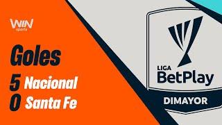 Nacional vs. Santa Fe (goles) | Liga BetPlay 2024-2 | Cuadrangulares - Fecha 1