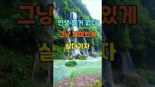 인생 별거 없다 그냥 재미있게 살다 가자  #명언 #좋은글 #지혜