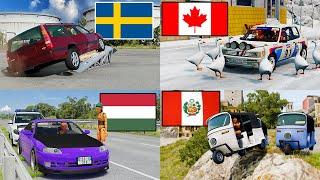 How countries/states drive in BeamNG (Part 7)