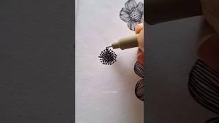 Flowers in lines #art #drawing