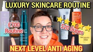 LUXURY SKINCARE ROUTINE - & Best Drugstore Dupes 2025